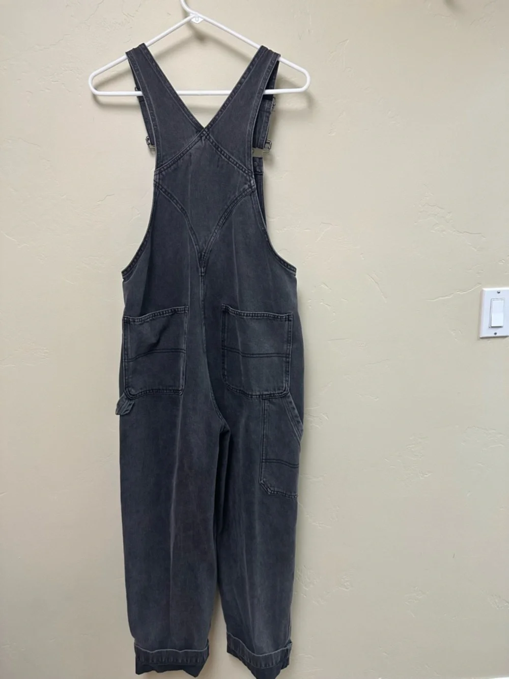 Washed Black Denim Madewell Overalls - Picture 2 of 3